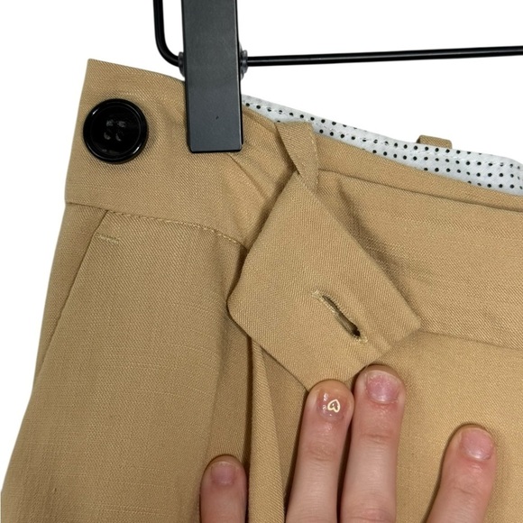 Zara Tan Wide Leg Pants size medium zipper fly - Picture 8 of 13